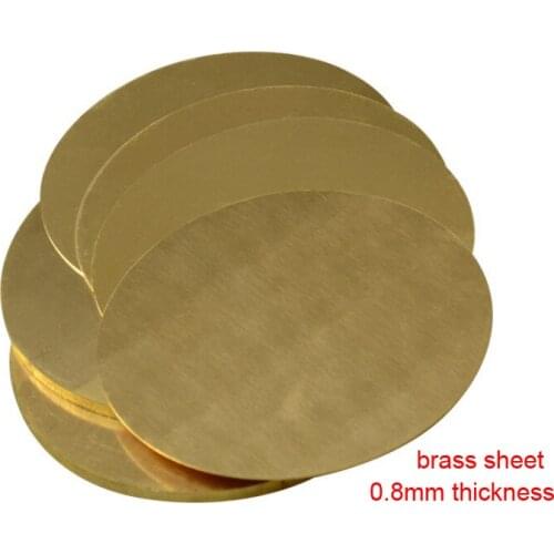 0.8mm thickness H62 round brass sheet brass disc plate plectane copper circular flat plate brass wafer gasket