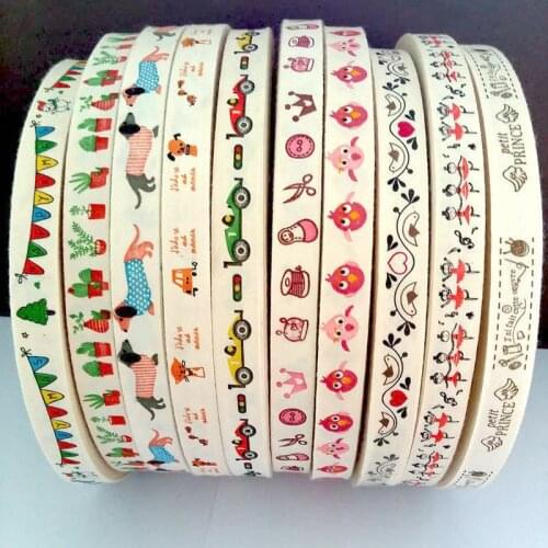 10yard/lot 5/8" 15mm 100% Cotton Ribbon Webbing Tapes for Craft Sewing & Packing Cloth Fabr hand made scrapbook Accessories