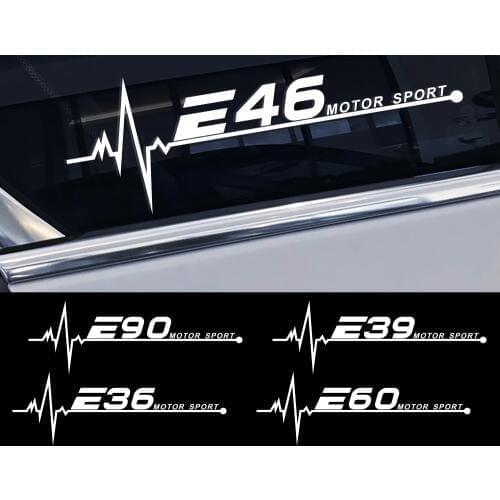 2pcs/lot Car Personality Window Door Stickers And Decals For BMW E46 E90 E60 E39 E36 E28 E30 E34 E53 E61 E62 E70 E87 E91 E92 E93