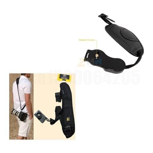 2 in 1 Quick Rapid Camera Shoulder Neck Strap Belt Sling Sponge Pad+ Wrist hand grip strap For 5D2 5D3 60D D3200 Camera SLR DSLR
