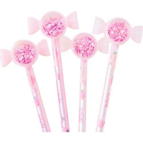 40pcs Kawaii Pens Lovely Candy Pink Gel Pen for Girls Stationery Kawaii School Supplies Cute Accessories for School Novelty Gift