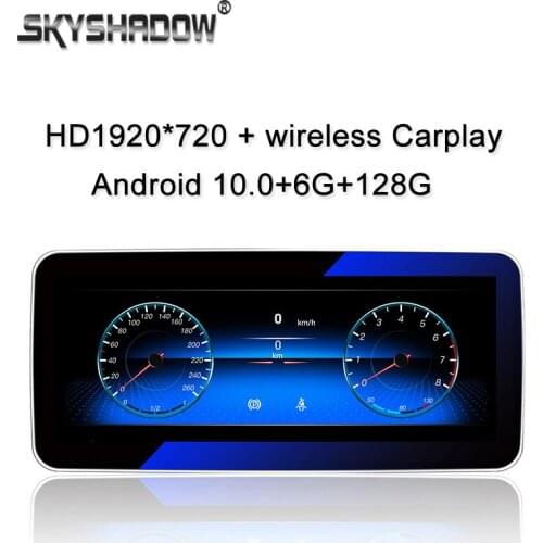 6GB +128GB 10.25" Blu-Ray Android 10.0 Car gps RDS Radio Player For Mercedes Benz GLC X253 C Class W205 C180 C200 C220 C300 C350