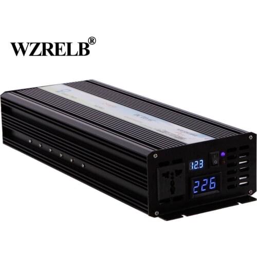 Off Grid Pure Sine Wave Solar Inverter 2500W 12V DC to 220V AC Car Power Inverter Converter 12/24V to 120V/220V/240V LED Display