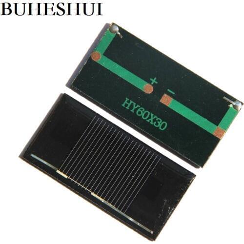 BUHESHUI 0.15W 0.5V 300MA Mini Solar Panel Solar Cell Module DIY Toy Panel Education Kits 30*60MM Epoxy 1000pcs Wholesale