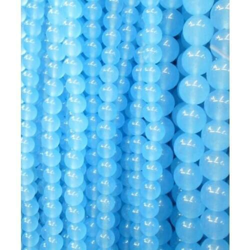 4/6/8/10/12mm White Stone Colorated Stone Beads Light Blue Color