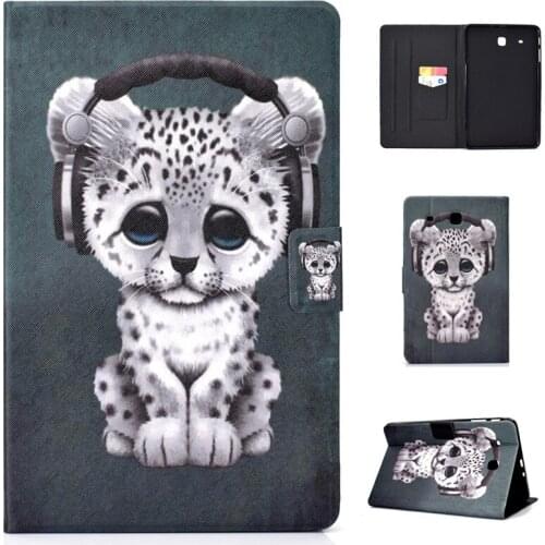 For Samsung Galaxy Tab E 9.6 Case for T560 /SM-T560 /T561Tablet Clouds Wallet Flip Cover Stand PU Leather Case Protective Skin