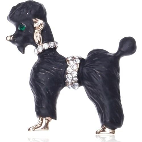 CINDY XIANG 2 Colors Available Enamel Pet Dog Brooch Pins For Women And Child Jewelry Gift Creative Rhinestone Animal Brooches