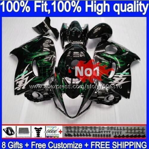 Injection For SUZUKI GSXR-1300 GSXR 1300 Hayabusa 30MC.63 GSXR1300 2008 2013 2014 2015 2016 08 13 14 15 16 Green flames Fairing