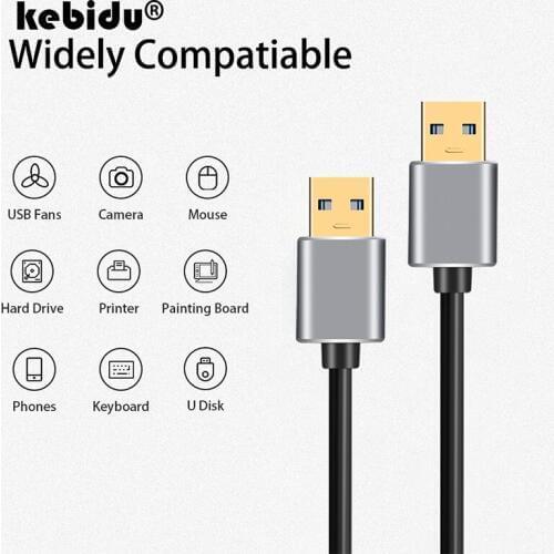 1M USB 3.0 Cable Type A Male to Male Extension Cable Super Speed USB3.0 Extender Cables for Hard Disk Webcam Camera Laptop
