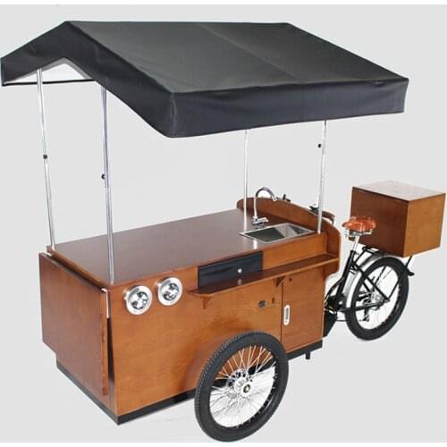 Classic Electric Cargo Bike Adult Tricycle Europe Mobile Food Car for Sale Coffee Fruit Beer on The Street Display Kiosk