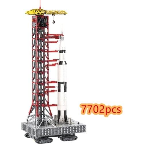 Space Station Series Rocket Bricks Set Launch Tower 21309 Science High-tech Building Blocks City Bricks Kids Toys Gift 7702pcs