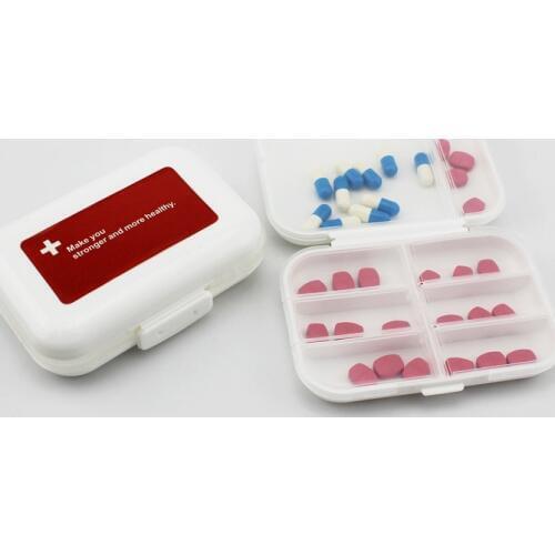 Pill Box 8 Lattices Drug Organizer Plastic Tablet Holder Days Travel Medicine Case Capsule Container Easy To Carry