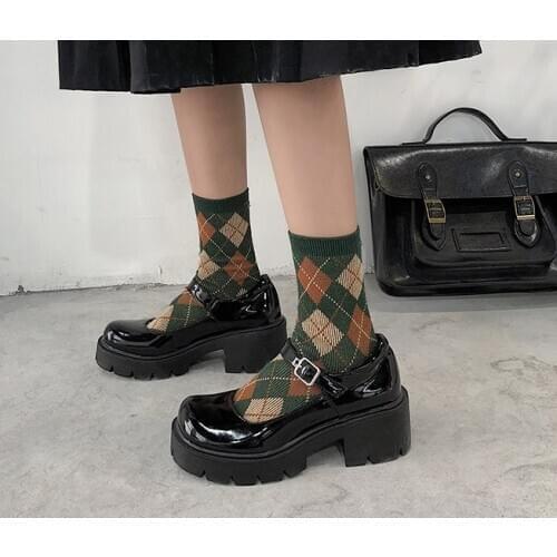 Hot New Small leather shoes women 2020 spring models Mary Jane shoes womens Japanese high heels retro platform shoes women