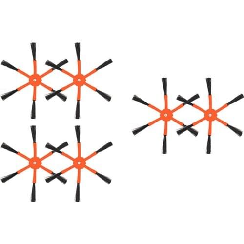 6Pcs Side Brush Replacement for Xiaomi Roborock Sweeper Accessory Kit, Orange