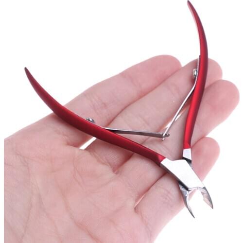 Stainless Steel Nail Cuticle Scissors Fingernail Toenail Cuticle Nipper Trimming Golden Handle Dead Skin Scissor