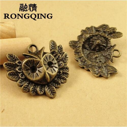 RONGQING 30pcs/lot 29*35mm owl antique alloy charm pendant Charms fit Bracelets & Necklaces DIY Jewelry