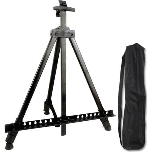 Portable Metal Easel Adjustable Sketch Travel Easel Thicken Triangle Aluminum Alloy Easel Sketch Drawing for Artist Art Supplies
