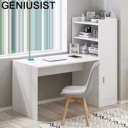 Support Ordinateur Portable Escritorio De Oficina Schreibtisch Scrivania Tablo Stand Laptop Computer Mesa Table With Bookcase