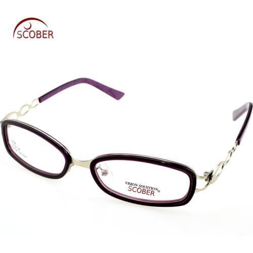 Retro Vintage Purple Eye Frame Titanium Alloy Custom Made Optical Myopia Reading Glasses Photochromic Progressive multifocal