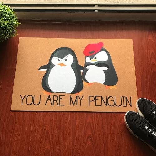 Custom Made Funny Doormat You Are My Penguin Door Mat Bedroom Office Entrance Floor Mat Welcome Door Mats