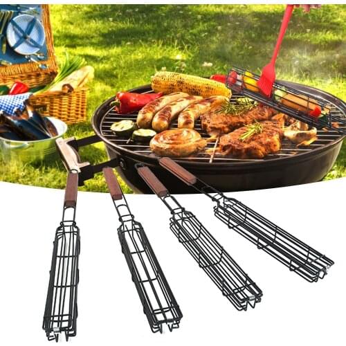BBQ Grill Mesh Stainless Steel Barbecue Baskets Meshes Non-Stick Reusable Easy to Clean Outdoor BBQ Picnic Tool Kitchen Tools