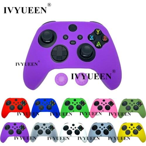 IVYUEEN Silicone Rubber Cover Skin Case for XBox Series S X Controller Protective Skin Cover with Analog Thumb Stick Cap Grips