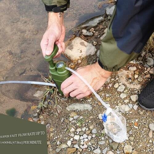 Camping Water Filter Straw Water Purifier Filtration System Travel Portable Ultrafiltration Film Outdoor Emergency Survival Tool