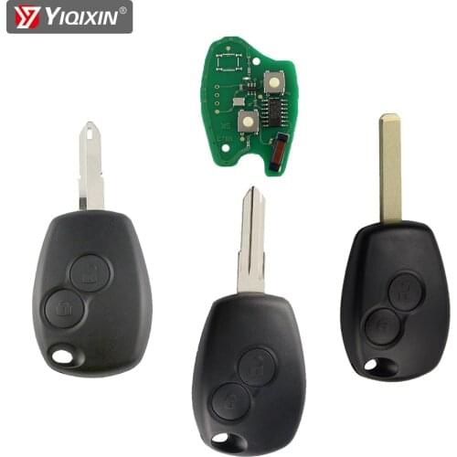 YIQIXIN 2 Button Remote Car Key For Renault Logan Duster Modus Clio 3 Twingo DACIA 433Mhz ID46 PCF7947 PCF7946 Chip SK Board