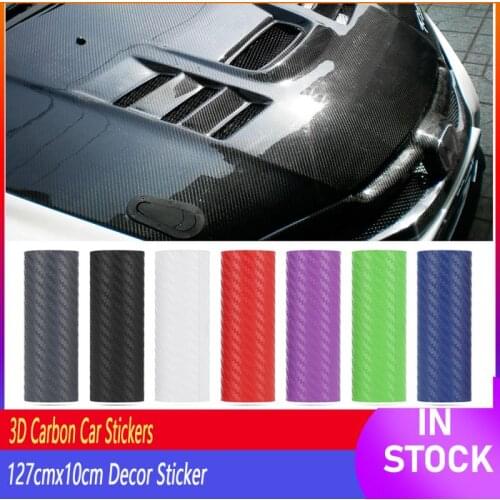 3D Carbon Fiber Car Sticker Wrapping Vinyl Film Motorcycle Tablet Stickers Auto Decorative Decals DIY Car Accessories 127cm*10cm