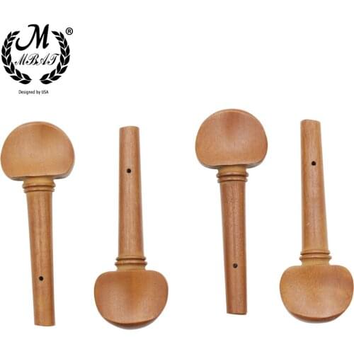 M MBAT 4Pcs Violin Tuning Pegs Endpin Jujube Wood 4/4 Fiddle Violin Accessories Tuning Peg String Instrument Replacement Parts