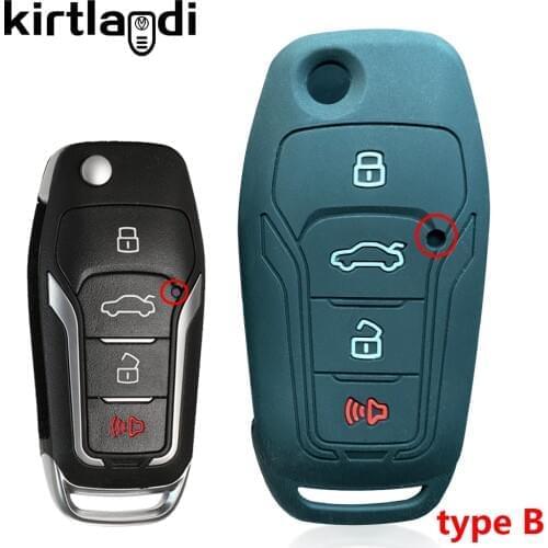 Key Cover for Ford Escape Focus Explorer FF Eske Mustang Mercury Mountaineer for Lincoln Navigator Silicone Car Key Holder Case
