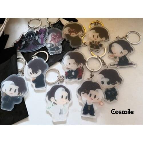 Cosmile 11pcs/set Final Fantasy XV FF14 Emetselch Emet Selch Acrylic Keychain Keyring Wallet Key Chain Collection Child Gift C