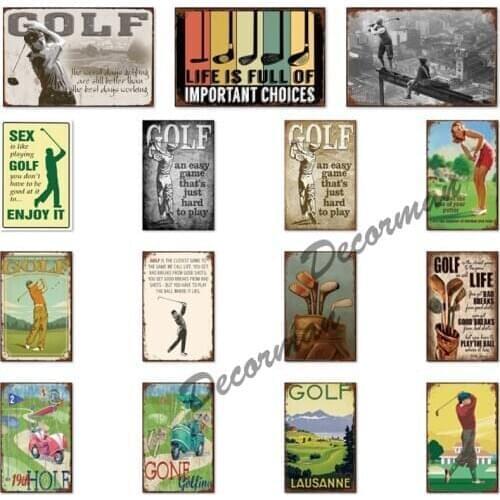 [ DecorMan ] Sports Golf Star Funs Metal TIN SIGN Custom wholesale Painting Club Decor LTA-1730