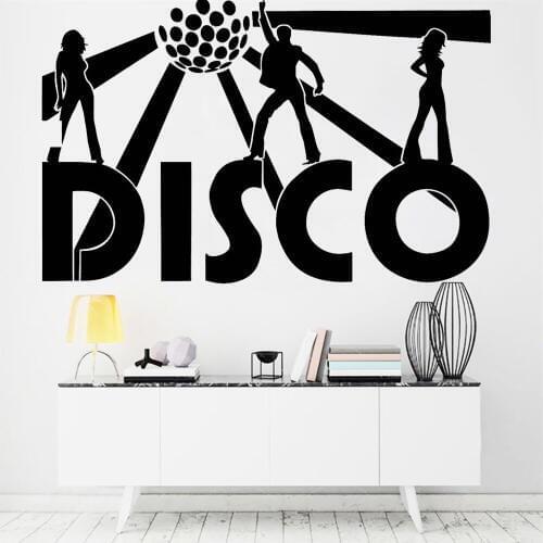 Disco Wall Stickers Music Night Club Dance Party Retro Vinyl Wall Decal Home Decoration For Living Room Musician Classroom Y785