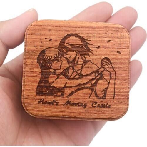 Sinzyo Howls Moving Castle-Merry Go Round of Life Rosewood Box Music Box Carved Mechanism Musical Wind Up Gift for Christmas
