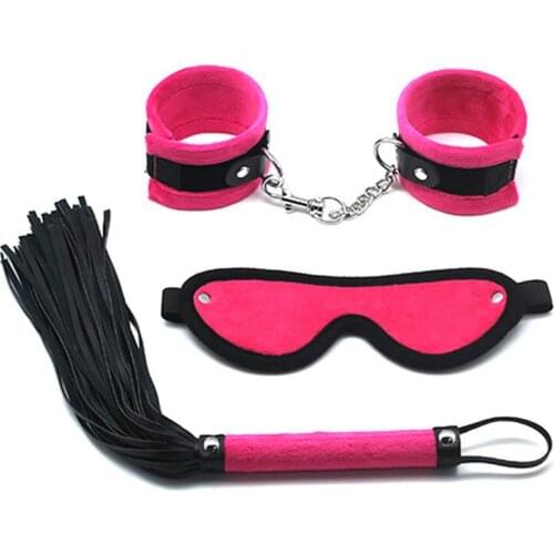 Erotic Sex Toys For Adult Game Leather Erotic BDSM Sex Kits Bondage Handcuffs Sex Game Whip Blindfold SM Bdsm Toys For Sex Shop