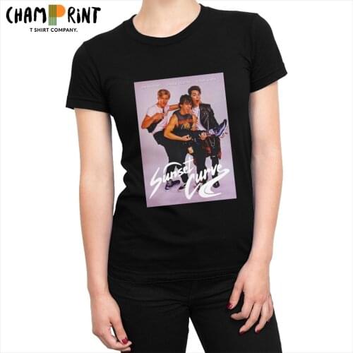 Sunset Curve Band Poster T-shirts Womens 2021 Julie And The Phantoms Cotton T Shirt Harajuku Tees Top Female Clothing Plus Size