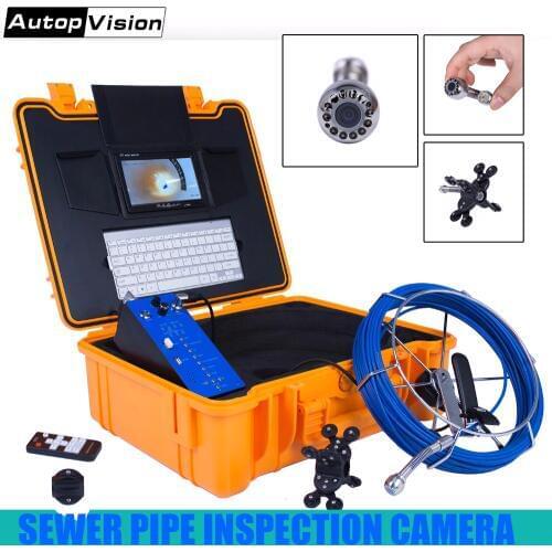 H1 40M meter counter Drain Endoscope Pipe Inspection Camera Pipe Sewer Camera Waterproof Pipe Plumbing Camera 12Pcs LED camera