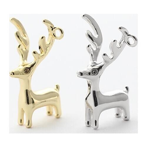 18*11mm Mini Deer Earring Pendant,Handmade diy Jewelry Necklace Accessories,Hiroshi Mori Jewelry Wholesale