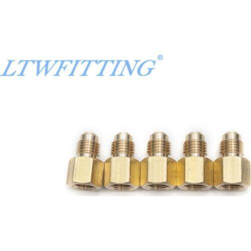 LTWFITTING Brass Flare 1/4" OD x 1/8" Female NPT Female Connector Tube Fitting