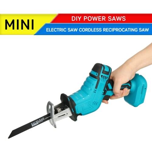 Mini Electric Saw Cordless Reciprocating Saw With 4 Saw Blades Woodworking Cutting DIY Power Saws Tool For Makita Battery 18V