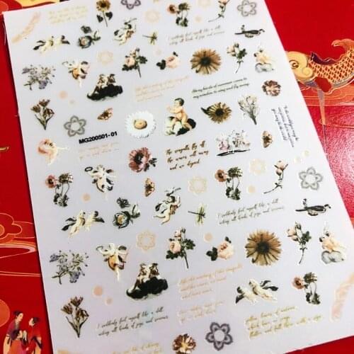 Cartoon Angel wings Cupid Jesus 3D Back glue Nail decal Nail sticker Nail decoration Nail art Nail tool Nail ornament