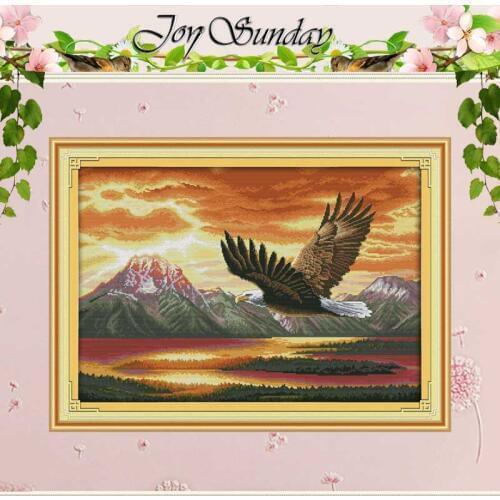 The flying eagle (2) Patterns Counted Cross Stitch 11CT 14CT Cross Stitch Sets Animals Cross Stitch Kits Embroidery Needlework