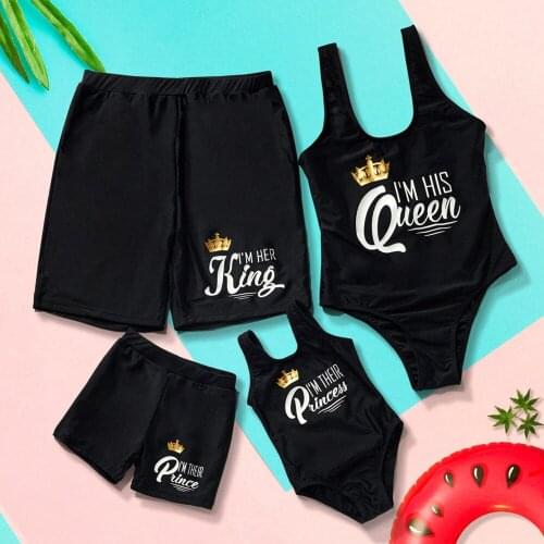 Mommy Daddy and Me Matching SwimsuitBeach Clothes Outfits Look Family Mother Daughter Bath Suit Father Son Swim Trunks Swimwear