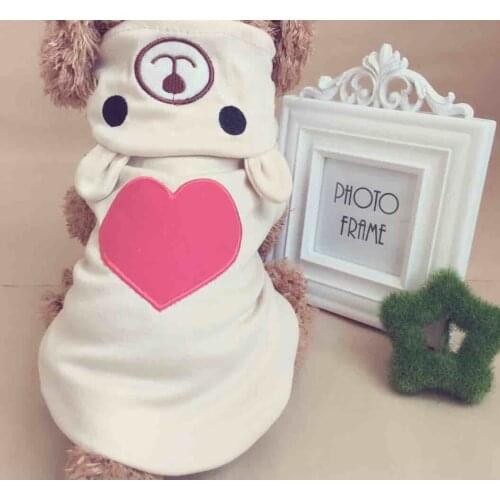 Pet Dog Clothes For Small Dog Cotton Clothing Coat Hoodies for Chihuahua Pets Dogs Winter Clothes Pajamas Love Bear Costume