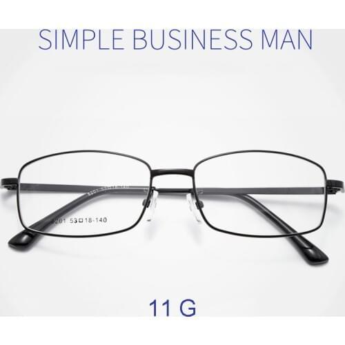 Ultra-Light Titanium Alloy Frame Eye Glasses Men Business Style Full Rim Spectacles with Spring Hinges Myopia Eyewear