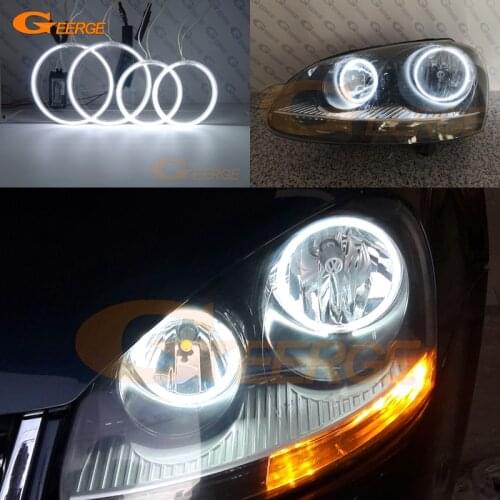 Excellent Ultra bright CCFL Angel Eyes Halo Rings kit For VOLKSWAGEN VW golf 5 V mk5 2004 2005 2006 2007 2008 2009