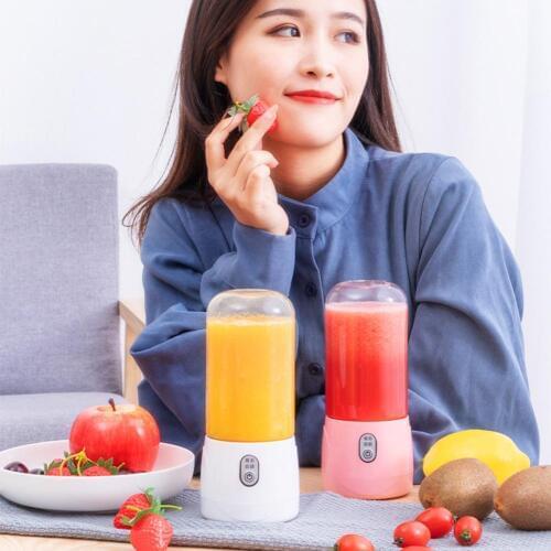 4/6-Blade 400ml Rechargeable Portable Electric Juicer Bottle Fruit Blender Mixer Portable and lightweight, easy to carry. Safety