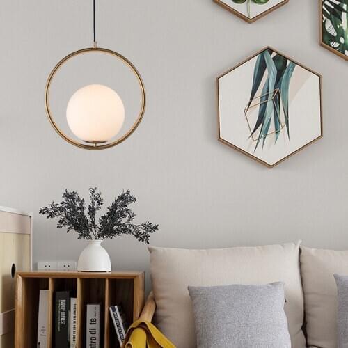 Nordic lustre pendente pendant lights crystal Home Decoration E27 Light Fixture bedroom hanging lamp