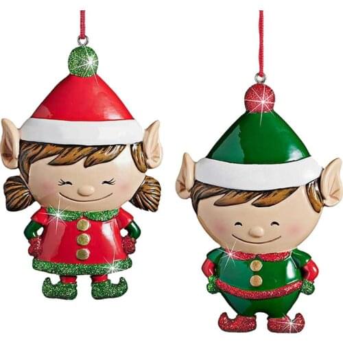 2 Colors Christmas Tree Santa Claus Snowmen Terrarium Accessories Gift Box Fairy Garden Figurines Doll House Decor